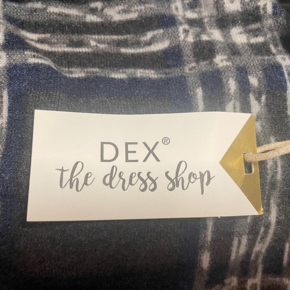 NWT | Dex | Navy & Charcoal Plaid Dress | Medium - Picture 6 of 7